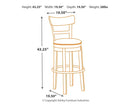 Pinnadel Bar Height Bar Stool