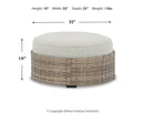 Calworth Outdoor Ottoman with Cushion