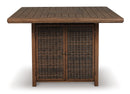 Paradise Trail Outdoor Counter Height Dining Table with 4 Barstools