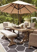 Beachcroft Dining Table with Umbrella Option