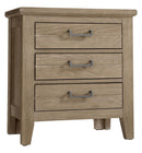 Vaughan-Bassett Passageways Deep Sand 3 Drawers Nightstand in Medium Brown image