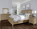 Vaughan-Bassett Passageways Deep Sand King Mansion Bed in Medium Brown