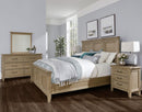Vaughan-Bassett Passageways Deep Sand Queen Mansion Bed in Medium Brown