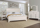 Vaughan-Bassett Bungalow King Mantel Panel Bed in Lattice