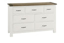 Vaughan-Bassett Maple Road Triple Dresser in Soft White/Natural Top image